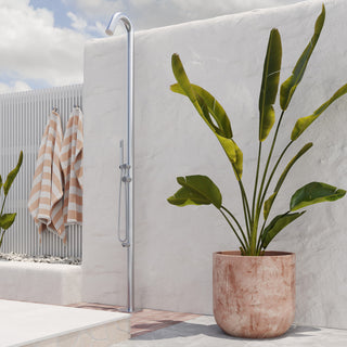 PULSE 1055-SSB Wave Outdoor Shower System In Brushed Stainless Steel