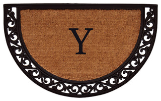 Ornate Scroll Monogram Doormat 2'x3', Letter Y