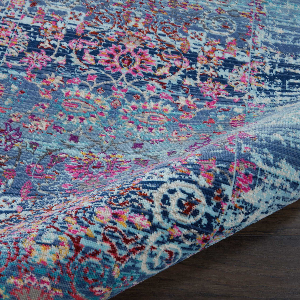 Nourison Vintage Kashan 2' x 4' Blue Vintage Indoor Area Rug