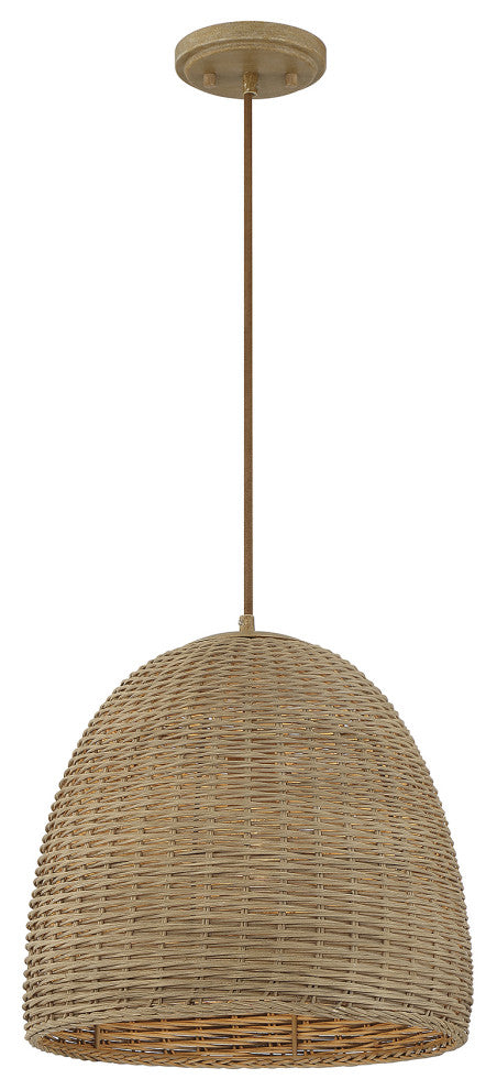 1-Light Pendant, Natural Wicker