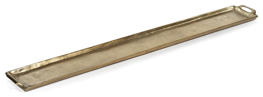 40" Khanya Rectangular Dark Gold Aluminum Tray