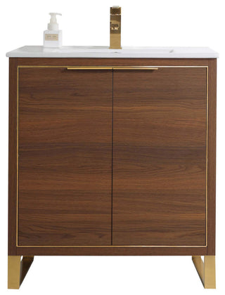 Fine Fixtures Opulence Collection Bathroom Vanity with White Ceramic Sink