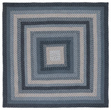 Safavieh Cape Cod Collection BRD651H Rug, Dark Grey/Blue, 6' X 6' Square