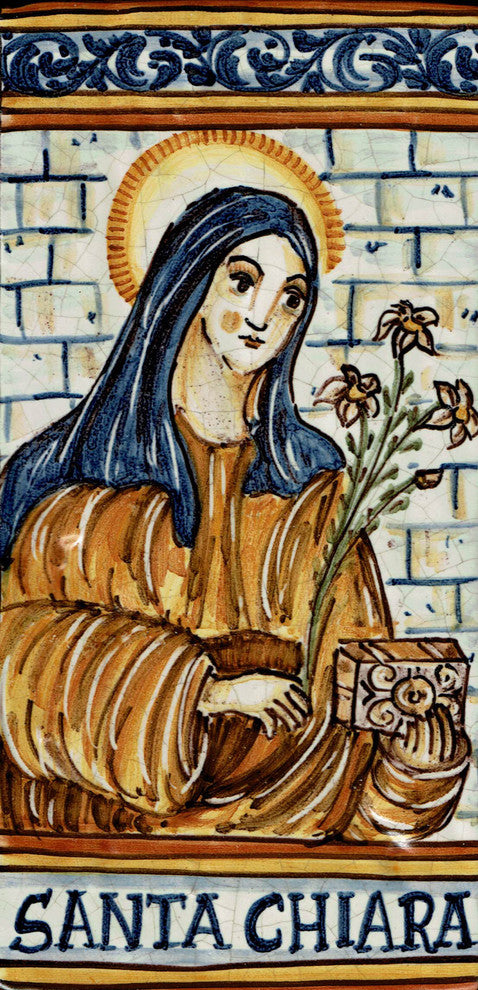 Italian Ceramic Tile, Saint Clare, Santa Chiara