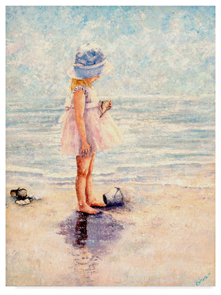 "Discoveries At The Beach" by Sher Sester, Canvas Art, 32"x24"