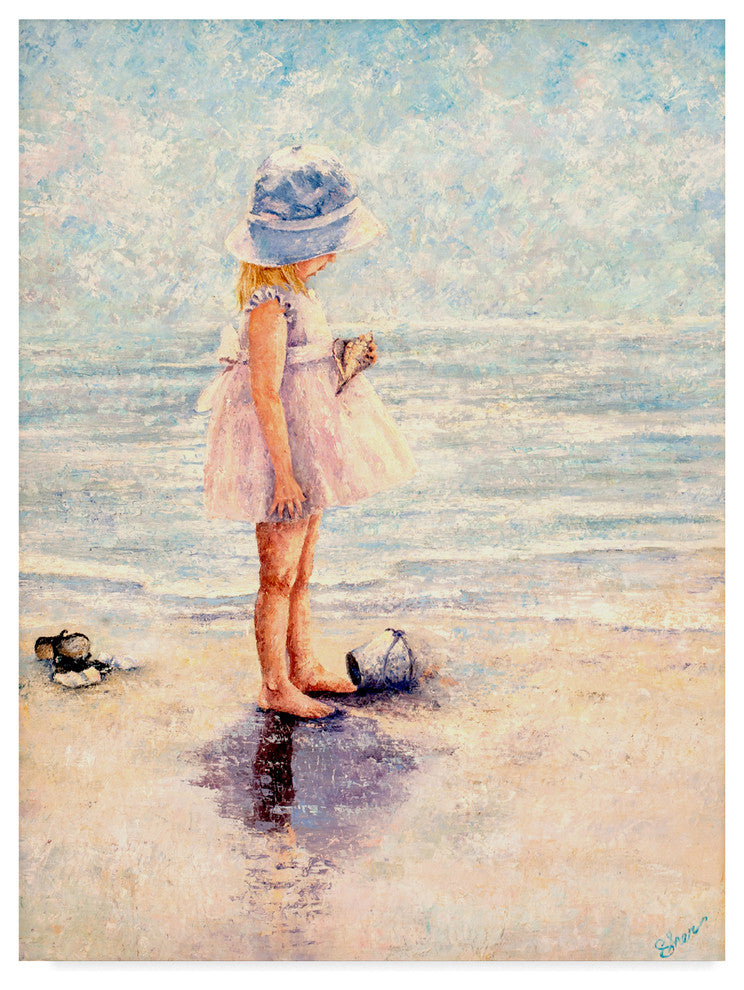 "Discoveries At The Beach" by Sher Sester, Canvas Art, 32"x24"