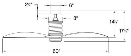 Hinkley Lighting 903160F-NDD Marin 60" 3 Blade Indoor / Outdoor - Metallic