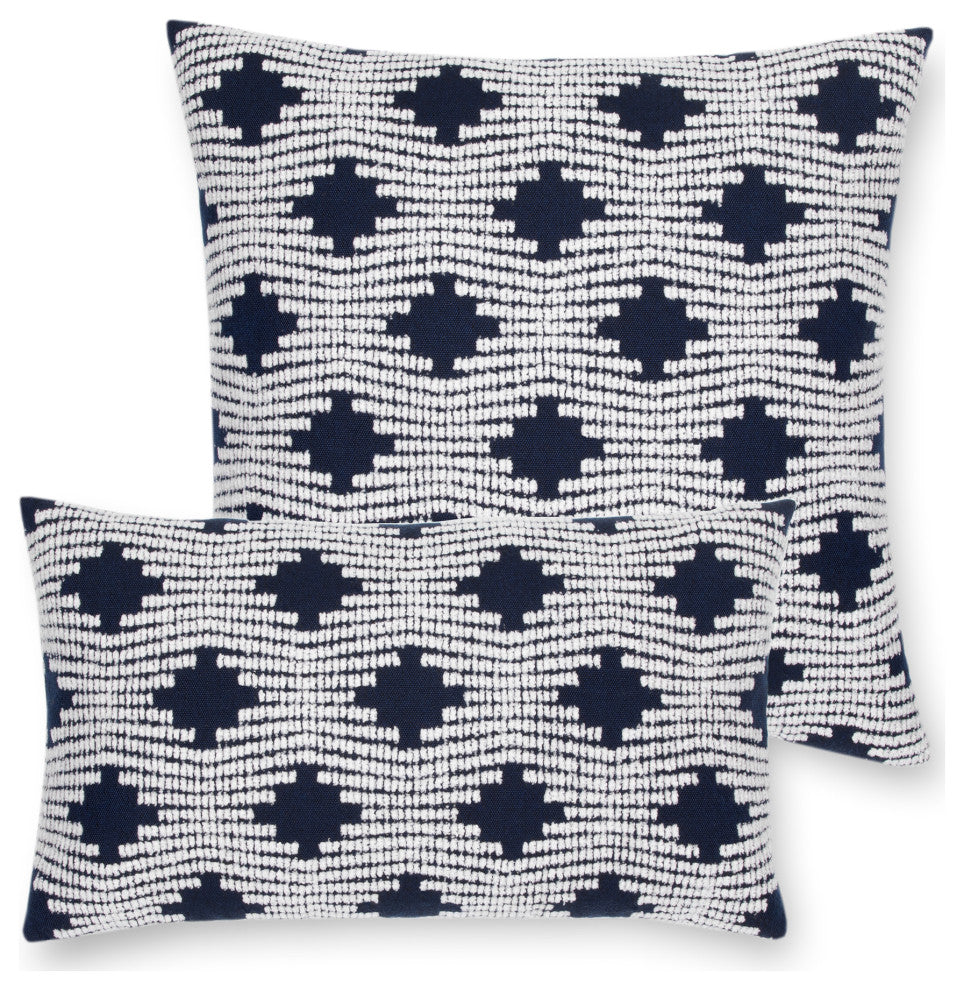 Pizzazz Indigo Lumbar Indoor/Outdoor Performance Pillow, 12"x20"