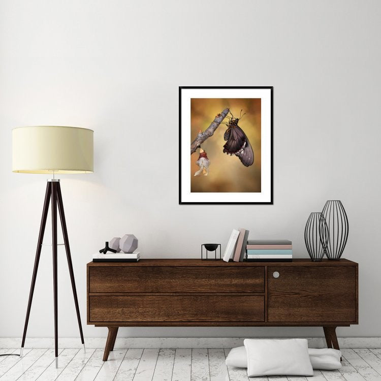 "Birth Of A Swallowtail" Framed Digital Print by Jimmy Hoffman, 30x38"