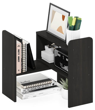 Furinno Classic Desk Top Organizer Bookshelf, Espresso