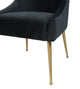 Beatrix Velvet Side Chair, Black
