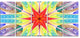 Beautiful Colorful Stained Glass, Abstract Wall Art Canvas, 60"x28", 5 Panels