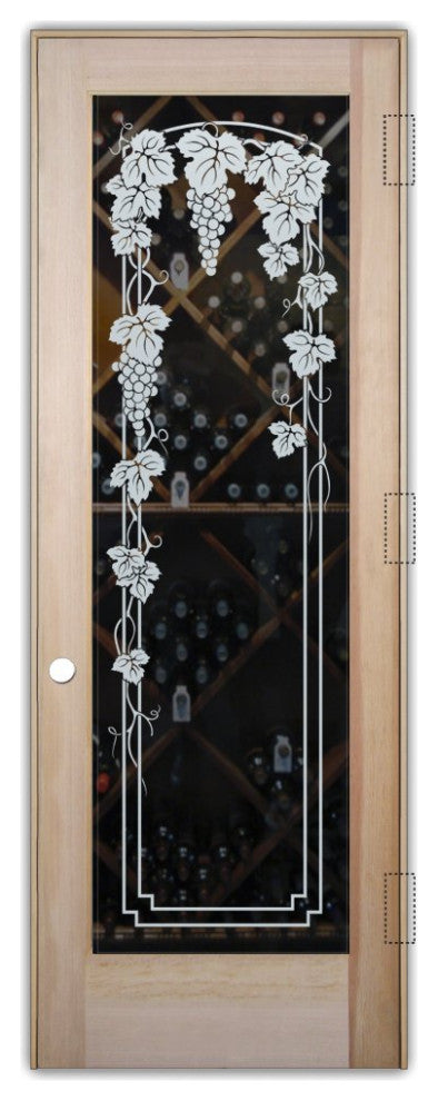 Wine Door - Vineyard Grapes Trellis - Douglas Fir (stain grade) - 28" x 80"...