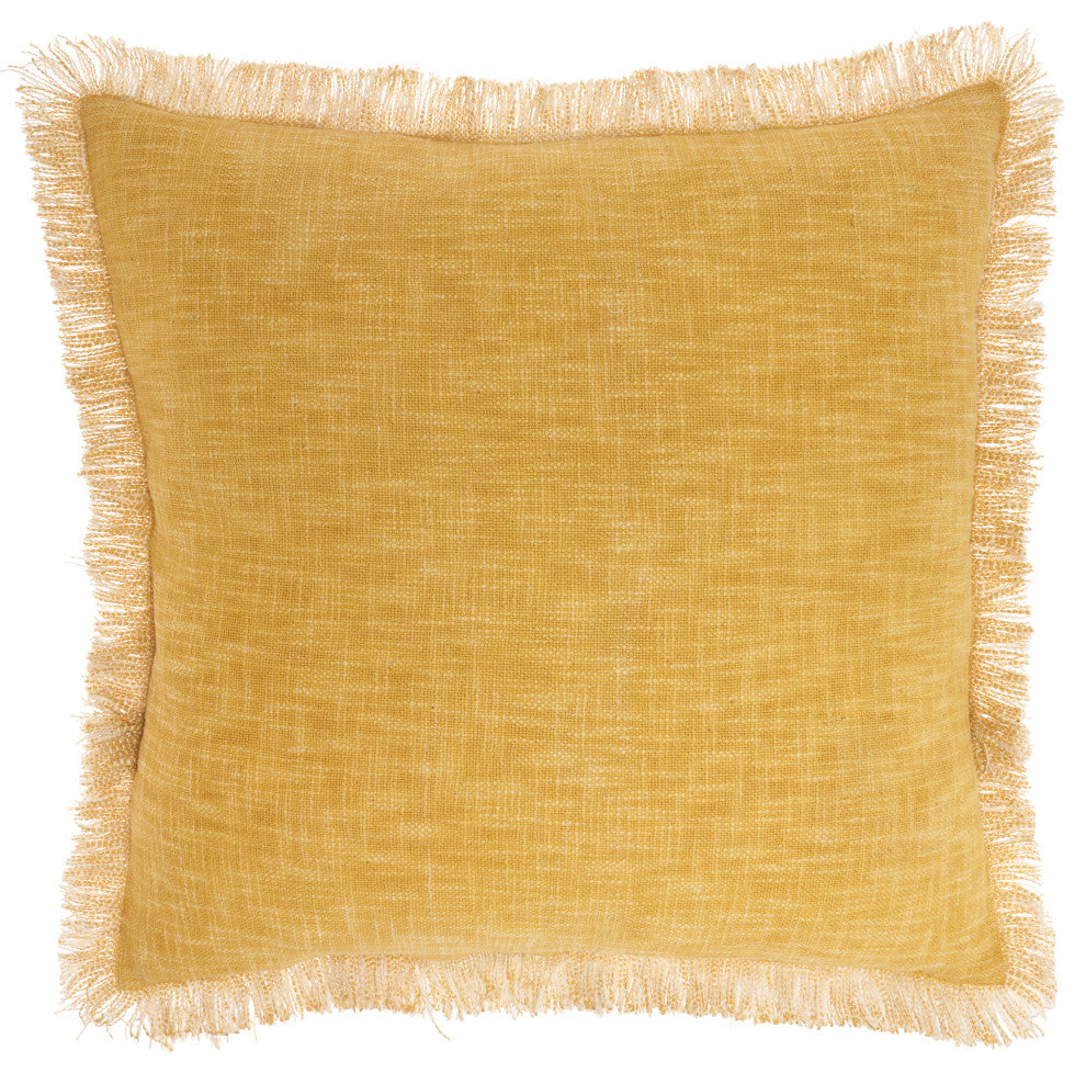 Nourison Home 22"x22" Nicole Curtis Printed Stonewash Yellow Throw Pillows