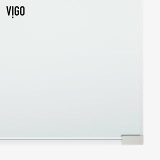 VIGO Arden 34" W x 78" H Frameless Fixed Shower Screen, Chrome, Clear Glass