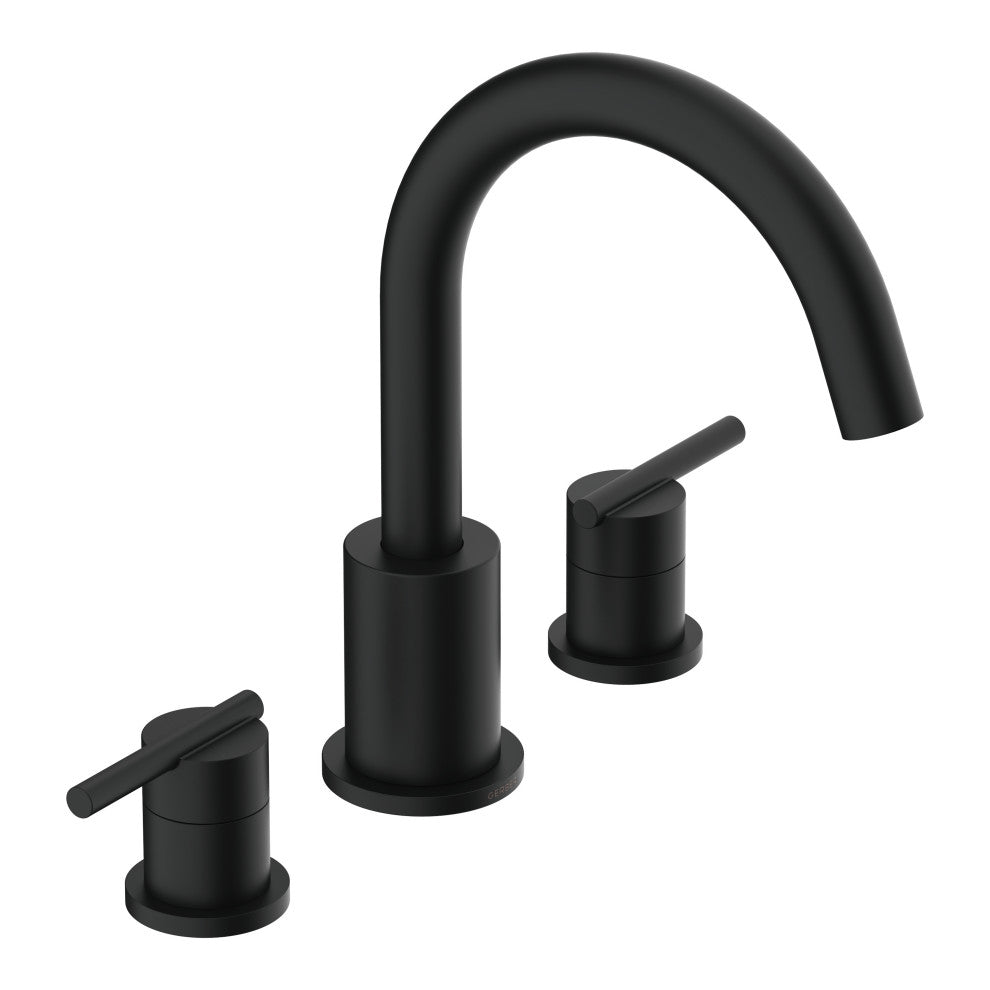 Parma 2H Roman Tub Trim Kit Without Spray, Satin Black