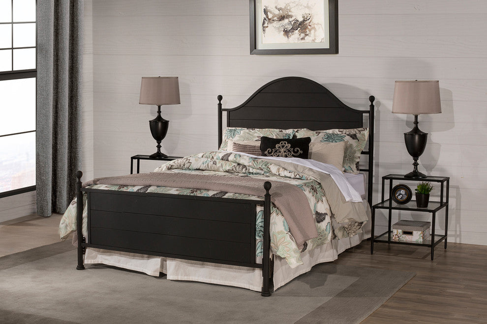 Cumberland Bed, Metal Bed Rail Included, Black, Queen