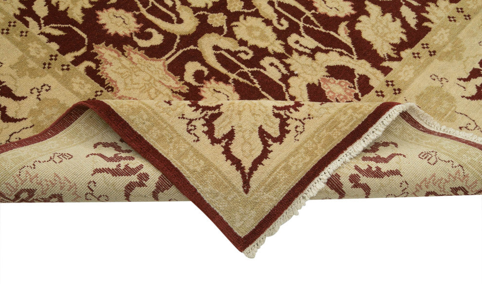 Rug N Carpet - Handwoven Oriental 9' 2" x 11' 11" Wool Oushak Area Rug