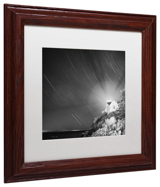 "Bass Harbor Sky" Matted Framed Canvas Art by Moises Levy