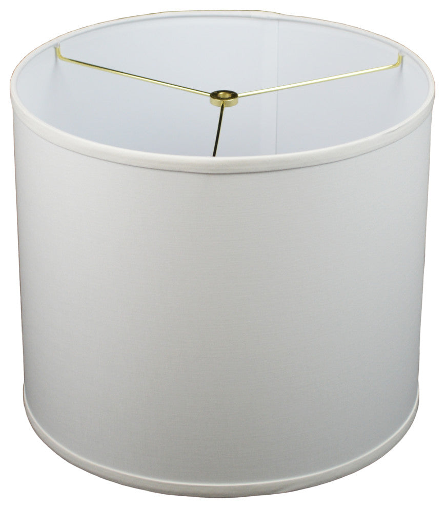 Fenchel Shades 14"x14"x12" Drum Lamp Shade, Linen Snow