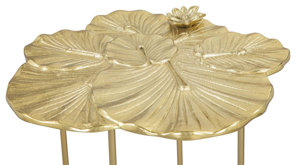 Sofa Side Table, Aluminum, Metal, Gold, Living Lounge Cafe Lobby Hospitality