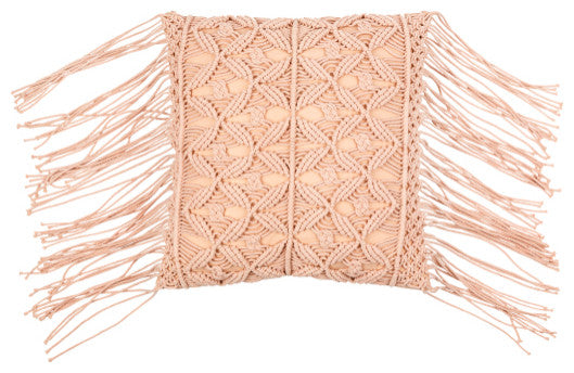 Surya Punta Dusty Pink Pillow Shell With Down Insert 22"H X 22"W