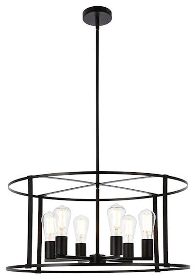 Living District Agnys 6-Light Pendant Black