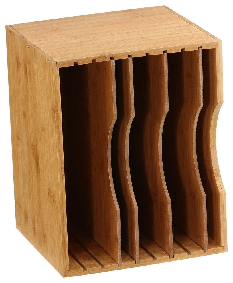 Abigail Bamboo File Organizer With 4 Dividers