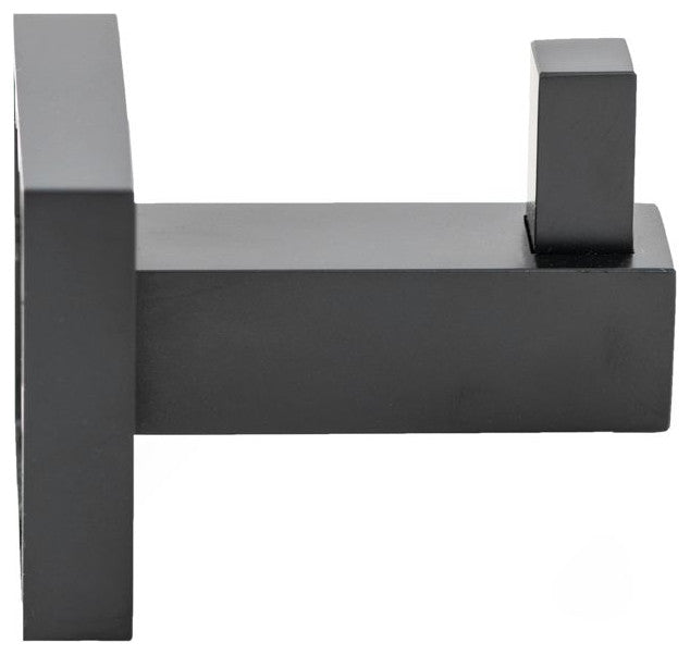 Italia Trieste Series set of 2 Robe Hooks in Matte Black