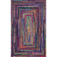 Nuloom Casual Handmade Braided Cotton Area Rug, Blue Multicolor 5'x8'