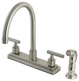 Kingston Brass Centerset Kitchen Faucet, Brushed Nickel