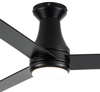 48-inch Modern 3CCT LED Black Ceiling Fan with Remote