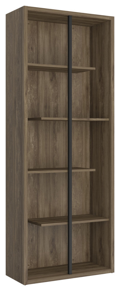 Techni Mobili Standard 5-Tier Wooden Bookcase, Walnut