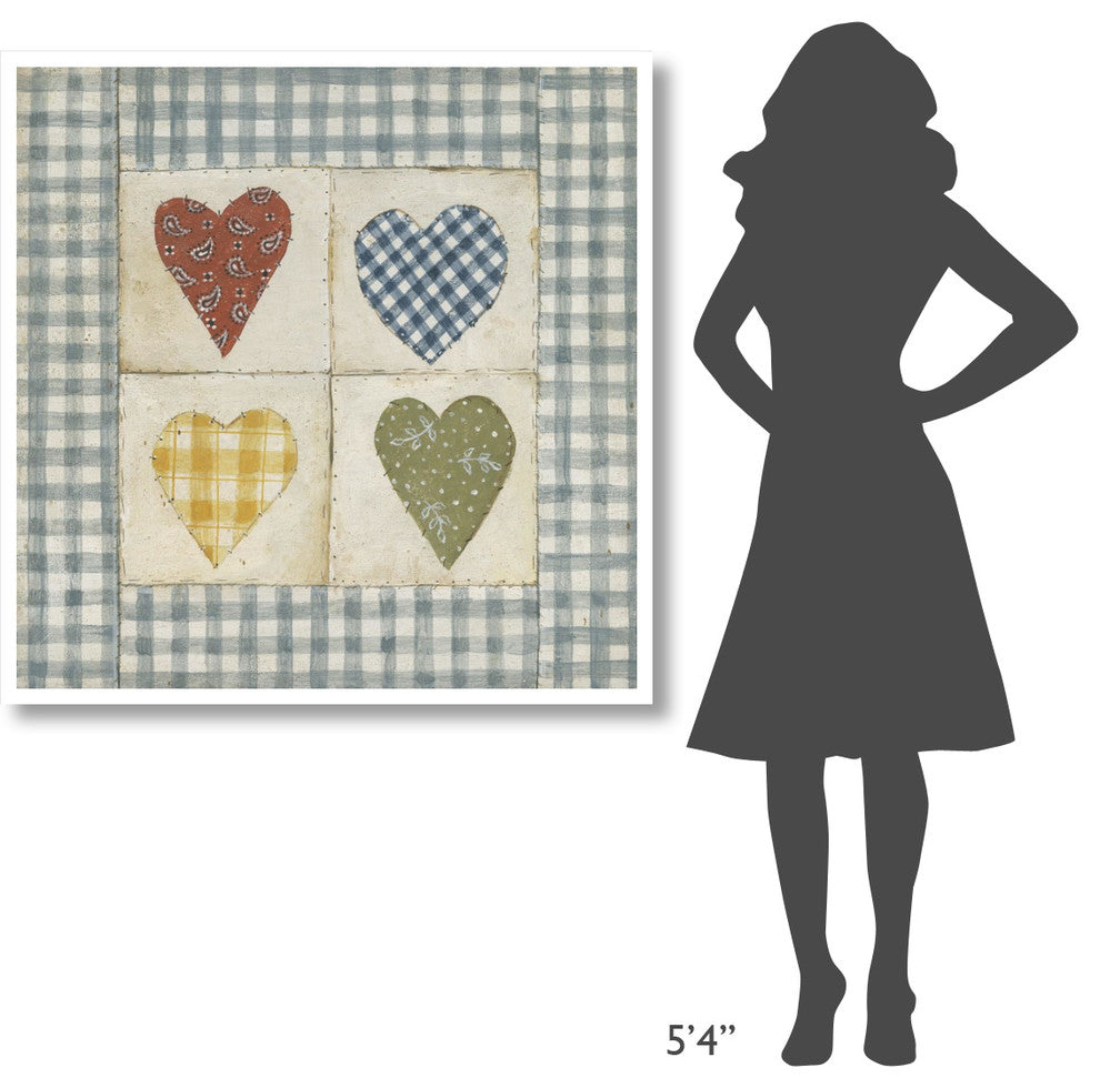 "Americana Hearts" Digital Paper Print by David Carter Brown, 42"x42"