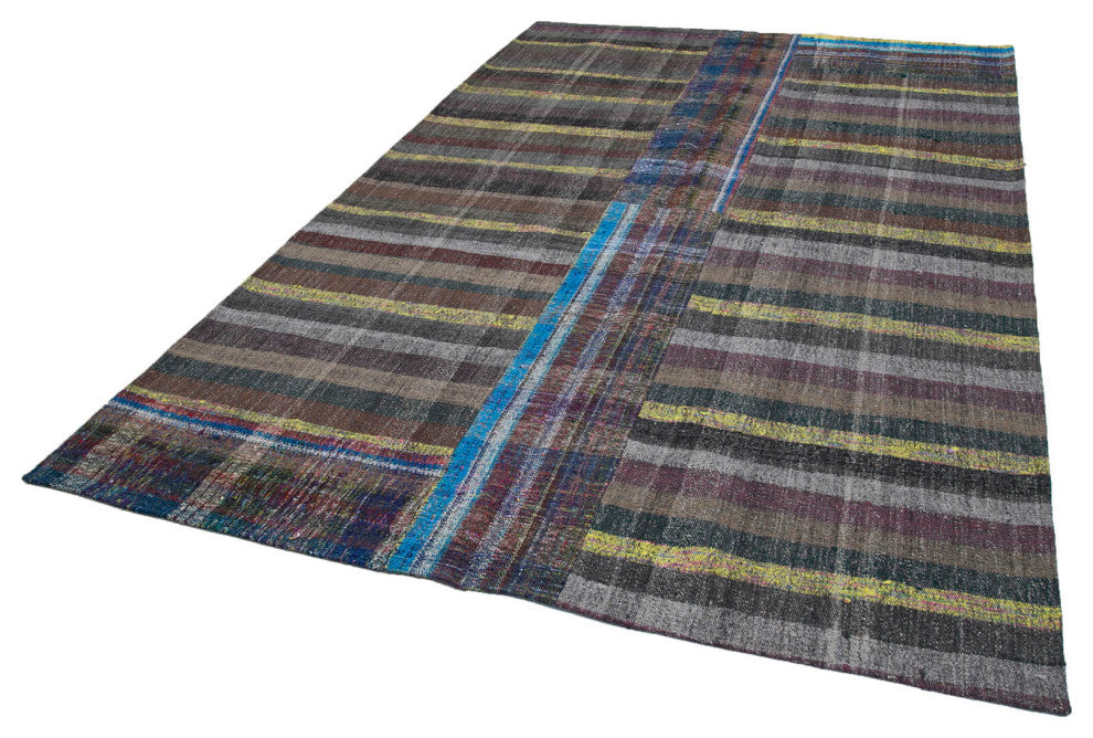 Rug N Carpet - Handmade Anatolian 6' 5'' x 9' 10'' Vintage Patchwork Kilim Rug