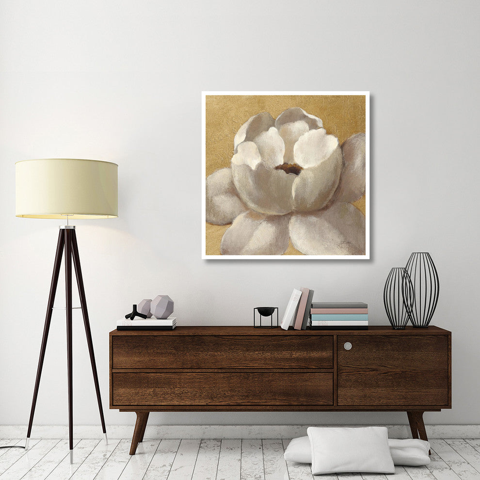 "Sunset Flower II on Gold" Digital Paper Print by Silvia Vassileva, 42"x42"