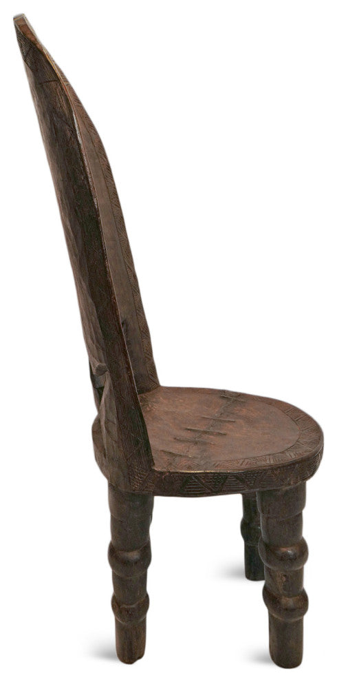 Consigned Vintage Guinea Village Chief Chair 3
