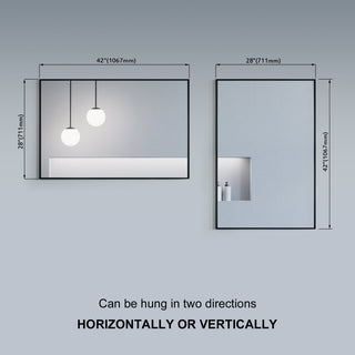 Mattox Mirror, 42x28, Black