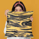 Plutus Yellow Galaxy Faux Fur Luxury Throw Pillow, Yellow, 26" x 26"