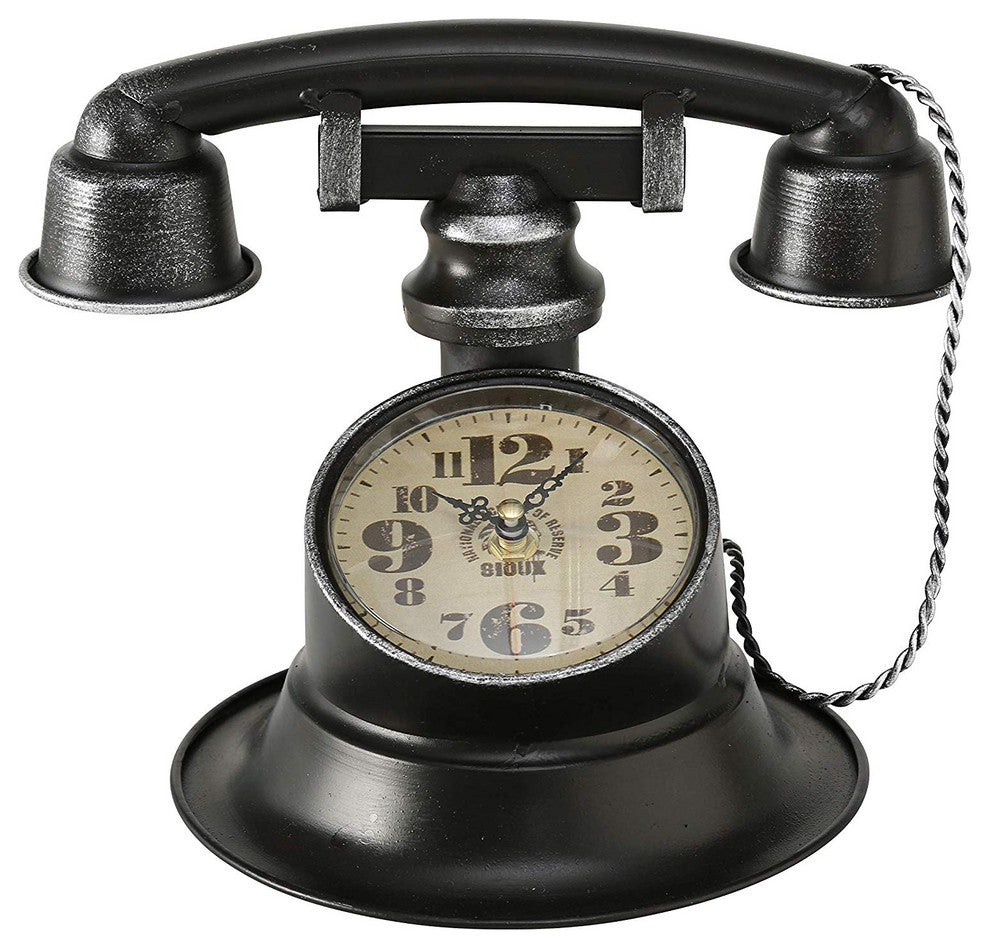 Retro Telephone Table Top Clock