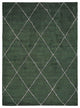 HAND KNOTTED LOOM SILK AREA RUGS-8'x10',Rectangle,Dark Green,Contemporary