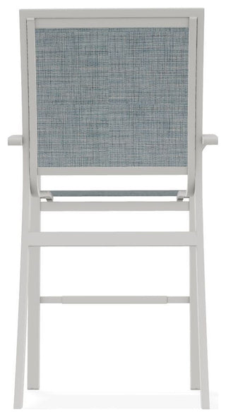 Kendall Sling Bar Height Stackable Outdoor Stool, Charm/Snow