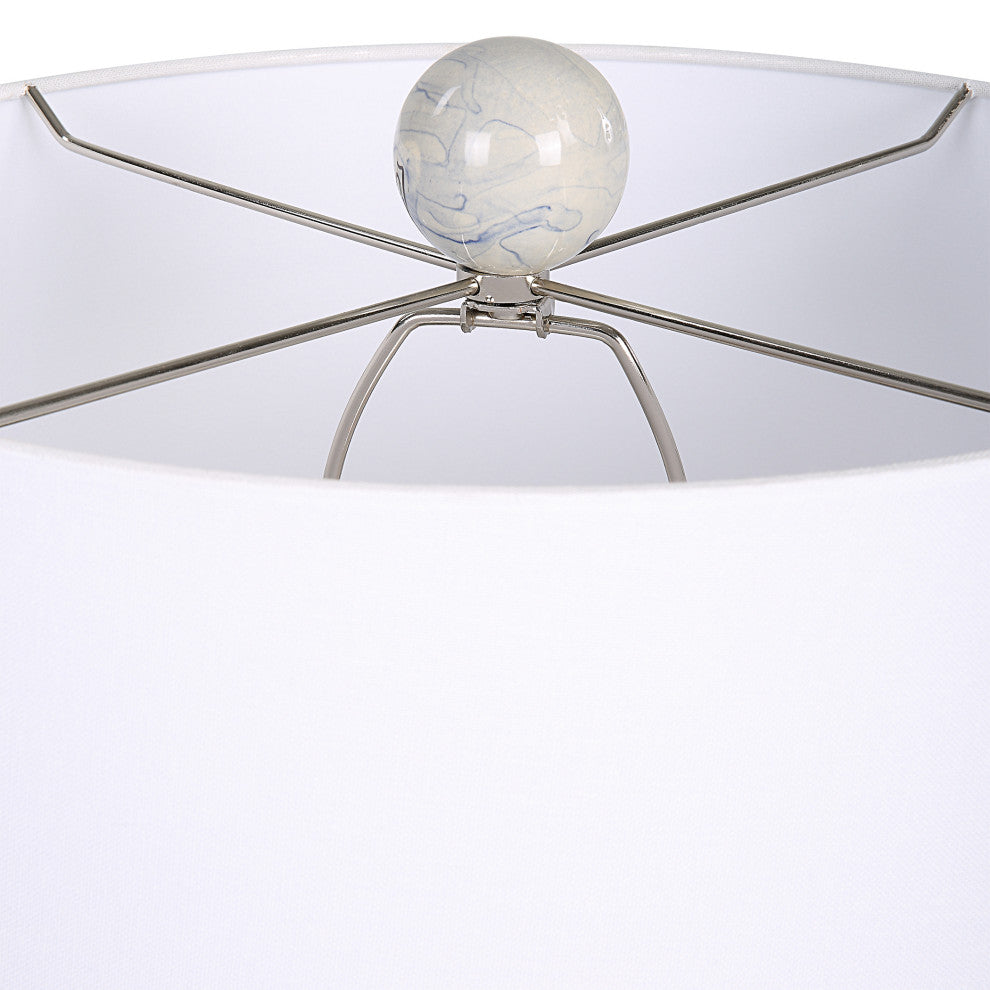 Uttermost Waves Blue and White Accent Lamp