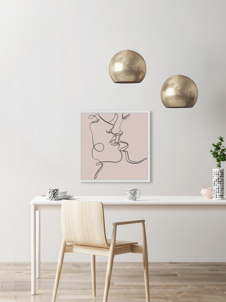 "Soul Meets Soul" Framed Painting Print, 24x24