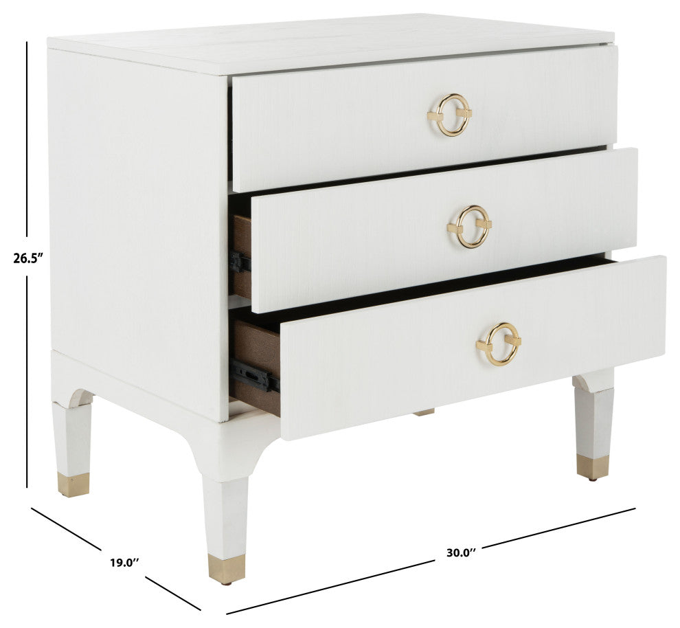 Safavieh Lorna Night Stand, White