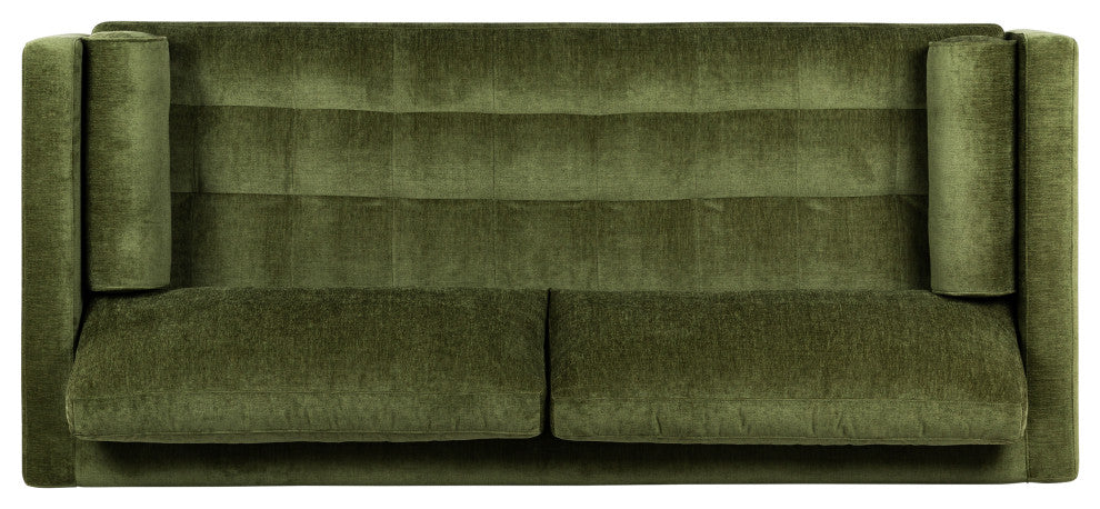Poly and Bark Napa Velvet Sofa, Distressed Green Velvet