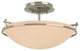 Plain Small Semi-Flush, Sterling Finish, Sand Glass