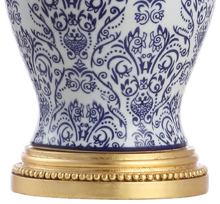 Xia 21" Ceramic/Iron Classic Modern LED Table Lamp, Blue, Set of 2