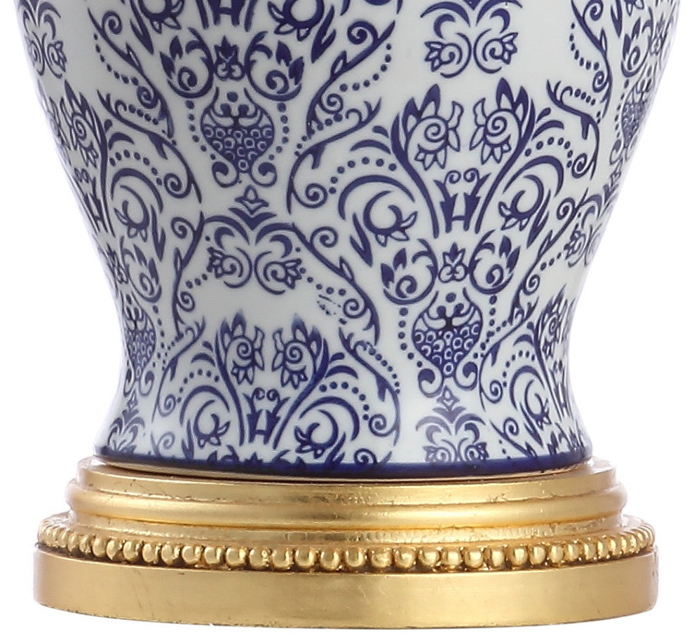 Xia 21" Ceramic/Iron Classic Modern LED Table Lamp, Blue, Set of 2