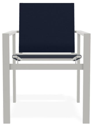 Tribeca Sling Outdoor Stackable Armchair, Navy/Snow